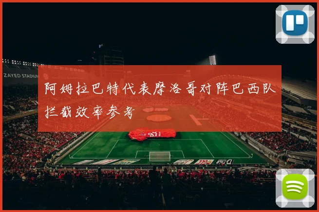 阿姆拉巴特代表摩洛哥对阵巴西队拦截效率参考